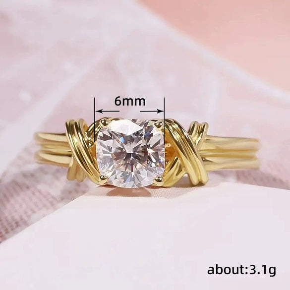 Wholesale Geometric Copper Ring With Zircon For Unisex