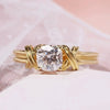 Wholesale Geometric Copper Ring With Zircon For Unisex