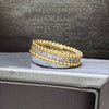 Wholesale Geometric Copper Ring With Zirconia For Women's Fashion Jewelry