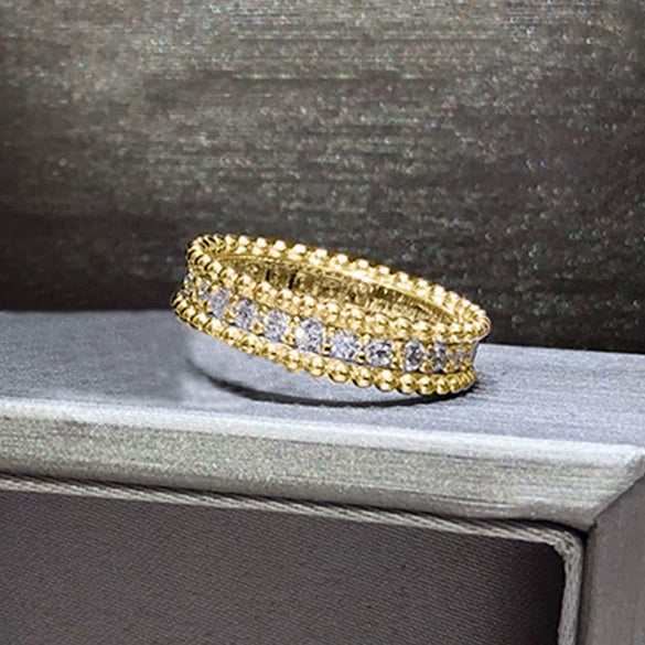 Wholesale Geometric Copper Ring With Zirconia For Women's Fashion Jewelry