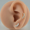 Wholesale Geometric Copper Stainless Steel Electroplating Unisex Puncture Earrings