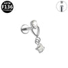 Wholesale Geometric Copper Stainless Steel Electroplating Unisex Puncture Earrings