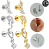 Wholesale Geometric Copper Stainless Steel Electroplating Unisex Puncture Earrings