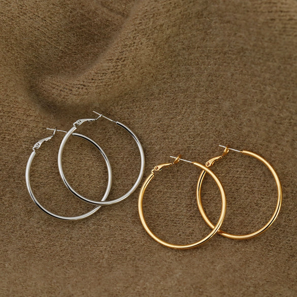 Wholesale Geometric Copper Star With Thin Round Ring Women's Earrings Electroplated