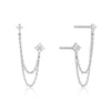 Wholesale Geometric Copper Wind Tassel Diamond Earrings For Women