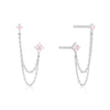 Wholesale Geometric Copper Wind Tassel Diamond Earrings For Women