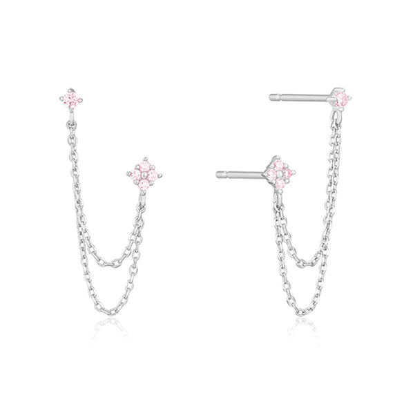 Wholesale Geometric Copper Wind Tassel Diamond Earrings For Women
