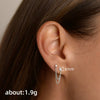 Wholesale Geometric Copper Wind Tassel Diamond Earrings For Women