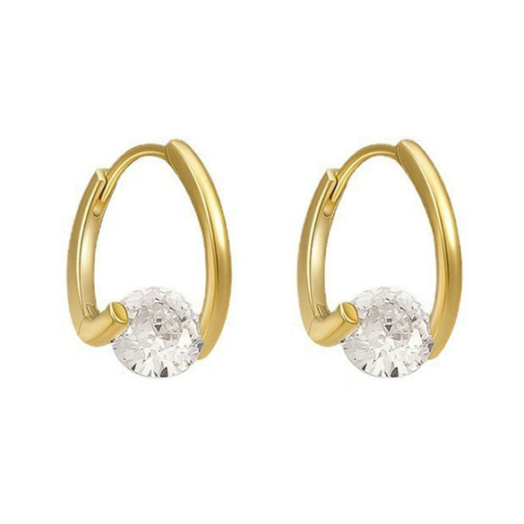 Wholesale Geometric Copper Zircon Earrings For Women