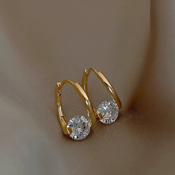 Wholesale Geometric Copper Zircon Earrings For Women