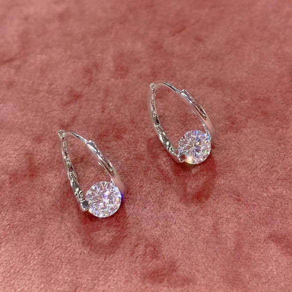 Wholesale Geometric Copper Zircon Earrings For Women