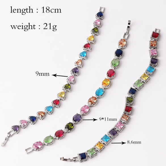Wholesale Geometric Copper Zircon Women's Bracelet With Diamond Design And Advanced Sense