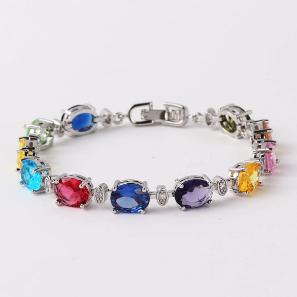 Wholesale Geometric Copper Zircon Women's Bracelet With Diamond Design And Advanced Sense