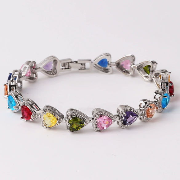 Wholesale Geometric Copper Zircon Women's Bracelet With Diamond Design And Advanced Sense