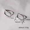 Wholesale Geometric Copper Zircon Women's Earring Buckle Halfring Earrings Minimalist Style