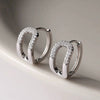 Wholesale Geometric Copper Zircon Women's Earring Buckle Halfring Earrings Minimalist Style