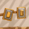 Wholesale Geometric Creative Stainless Steel 18K Gold Plated Women's Earrings