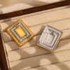 Wholesale Geometric Creative Stainless Steel 18K Gold Plated Women's Earrings
