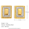 Wholesale Geometric Creative Stainless Steel 18K Gold Plated Women's Earrings