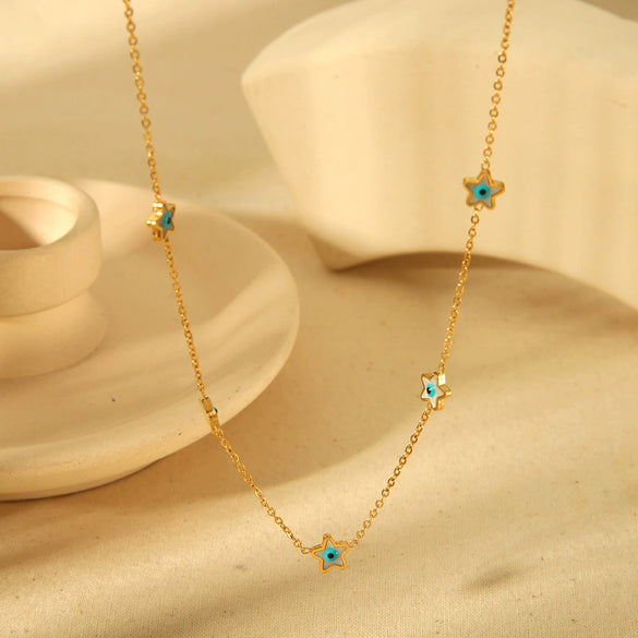 Wholesale Geometric Cross Chain Stainless Steel And Titanium Steel 18K Gold Plated Jewelry Set For Women