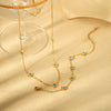 Wholesale Geometric Cross Chain Stainless Steel And Titanium Steel 18K Gold Plated Jewelry Set For Women