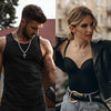 Wholesale Geometric Cross Pendant Unisex Necklace With Polish Finish Made Of Titanium Steel And Stainless Steel Cuban Chain