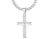 Wholesale Geometric Cross Pendant Unisex Necklace With Polish Finish Made Of Titanium Steel And Stainless Steel Cuban Chain