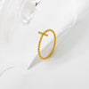Wholesale Geometric Crossshaped Stainless Steel Electroplated Ring For Women