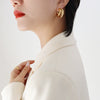 Wholesale Geometric Cshaped Hollow Round Tube Goldplated Titanium Steel Earrings With Niche Design