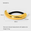 Wholesale Geometric Curved Stainless Steel Electroplated Hair Tie High Elasticity Fashion Hair Accessory For Women