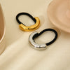 Wholesale Geometric Curved Stainless Steel Electroplated Hair Tie High Elasticity Fashion Hair Accessory For Women