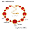 Wholesale Geometric Czech Glass And 316L Stainless Steel Bracelet With Electroplating For Women Light Luxury Jewelry