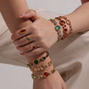 Wholesale Geometric Czech Glass And 316L Stainless Steel Bracelet With Electroplating For Women Light Luxury Jewelry