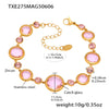 Wholesale Geometric Czech Glass And 316L Stainless Steel Bracelet With Electroplating For Women Light Luxury Jewelry