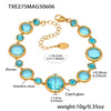 Wholesale Geometric Czech Glass And 316L Stainless Steel Bracelet With Electroplating For Women Light Luxury Jewelry