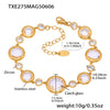 Wholesale Geometric Czech Glass And 316L Stainless Steel Bracelet With Electroplating For Women Light Luxury Jewelry
