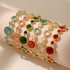 Wholesale Geometric Czech Glass And 316L Stainless Steel Bracelet With Electroplating For Women Light Luxury Jewelry