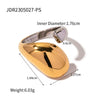 Wholesale Geometric Design Gold And Silver Colormatching Electroplated Stainless Steel Earrings For Women