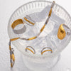 Wholesale Geometric Design Gold And Silver Colormatching Electroplated Stainless Steel Earrings For Women