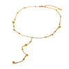 Wholesale Geometric Diamond Design Stainless Steel Long Tassel Pendant Necklace For Women