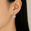 Wholesale Geometric Diamond Inlaid Copper Earrings For Women Light Luxury Style