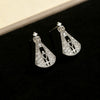 Wholesale Geometric Diamond Inlaid Copper Earrings For Women Light Luxury Style