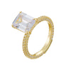 Wholesale Geometric Diamond Inlaid 925 Sterling Silver Ring For Women