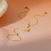 Wholesale Geometric Diamond Pattern Real Gold Plated Stainless Steel Wrist Chain Bracelet For Women