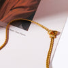 Wholesale Geometric Diamond Stainless Steel Marquise Zircon Mixed Gem Inlay Necklace Multilayer Stacking Clavicle Chain Accessory