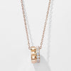 Wholesale Geometric Diamondencrusted Flower Ring Necklace Stainless Steel 14K Electroplated Jewelry