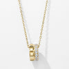 Wholesale Geometric Diamondencrusted Flower Ring Necklace Stainless Steel 14K Electroplated Jewelry