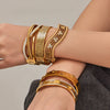 Wholesale Geometric Diamondencrusted 18K Gold Plated Stainless Steel Bracelet Jewelry Accessories
