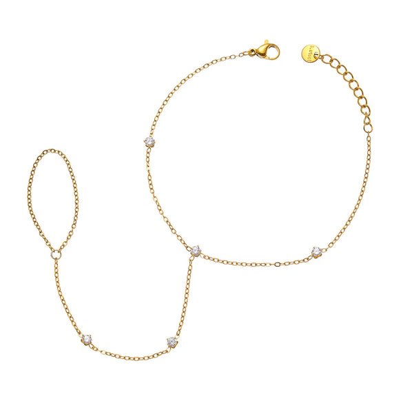 Wholesale Geometric Diamondencrusted 18K Goldplated Stainless Steel Jewelry For Women