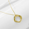 Wholesale Geometric Diamondencrusted Square 925 Sterling Silver Necklace For Women